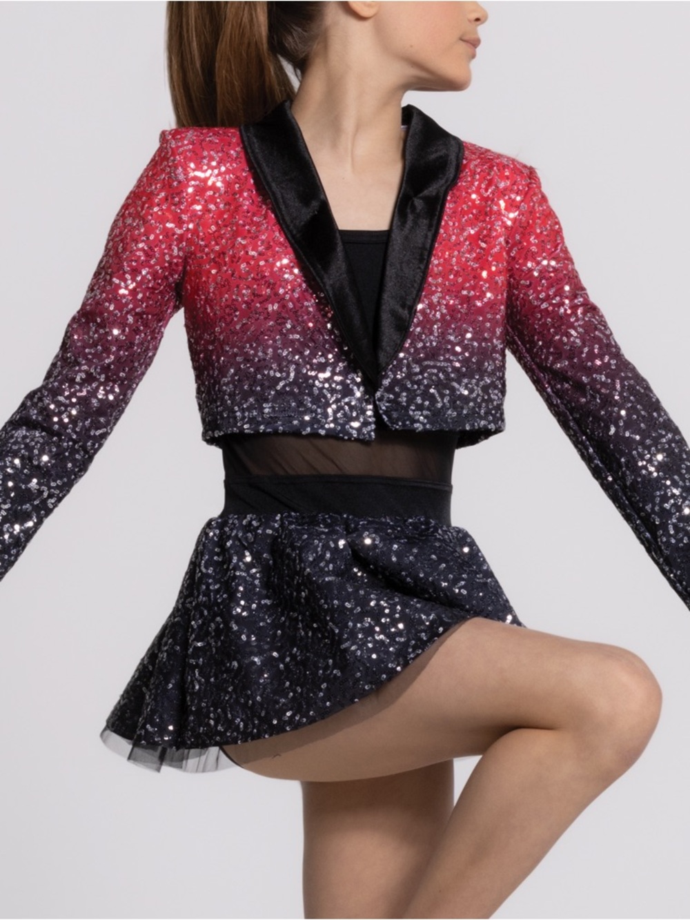 3/$50 Weissman Sequin Ombré Suit Dance Costume